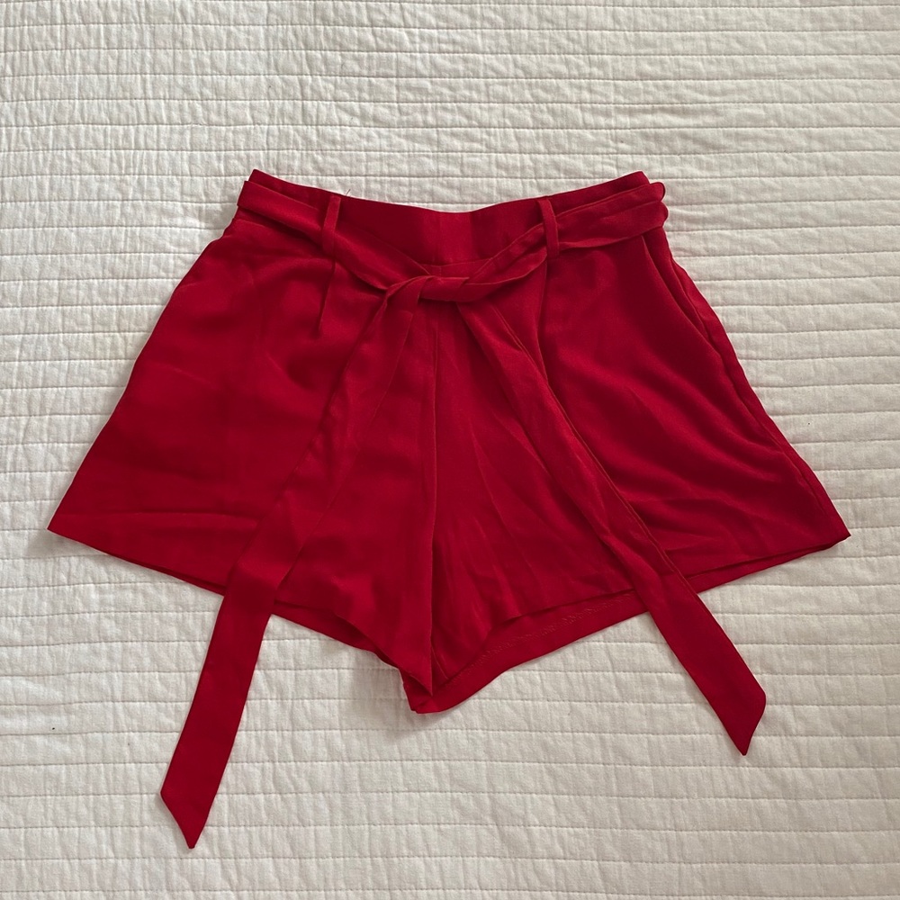 Relaxed Tie Bow Belt Shorts Business Casual Summer